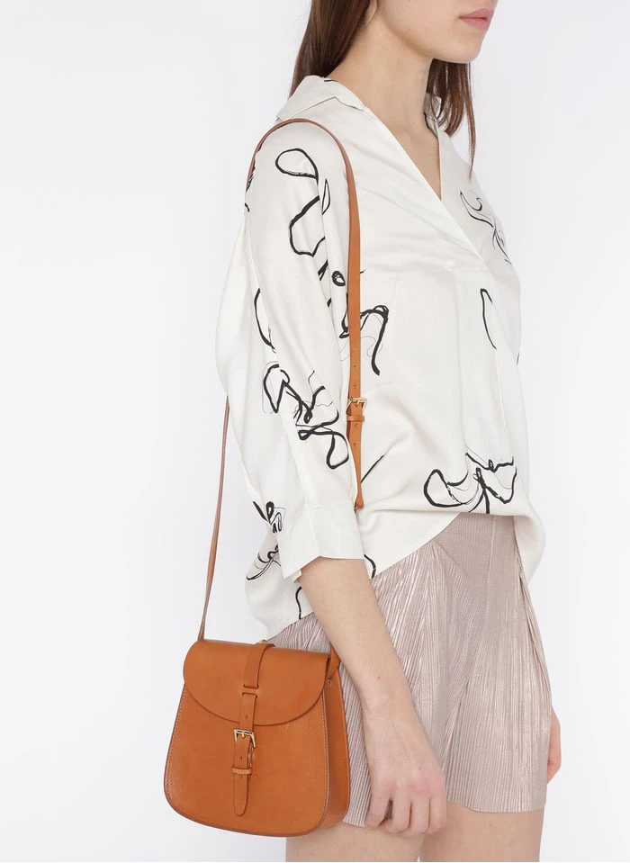 LE SAB - Mini Besace à Boucle En Cuir | Marron 2 LE SAB - Mini Besace à Boucle En Cuir | Marron – Image 2