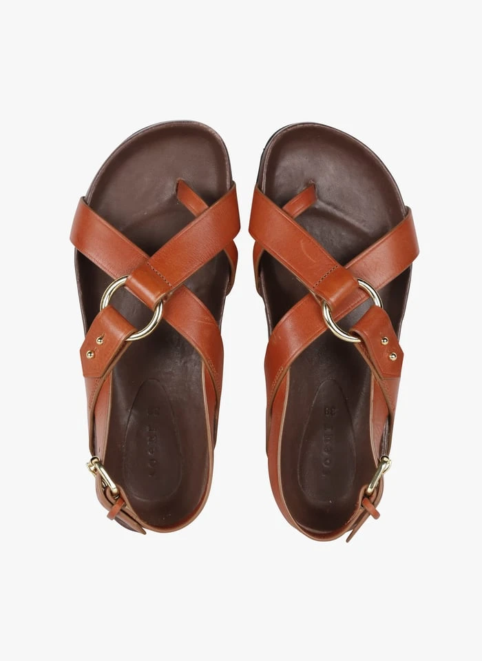 Soeur MEXICO - Sandales Plates En Cuir | Marron 3 Soeur MEXICO - Sandales Plates En Cuir | Marron – Image 3