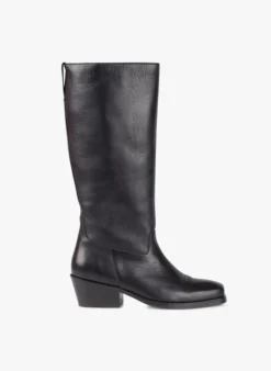 Soeur BERGAM - Bottes à Talon En Cuir | Noir -Soeur Soldes Boutique 3025963