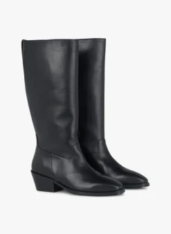 Soeur BERGAM - Bottes à Talon En Cuir | Noir -Soeur Soldes Boutique 3156978