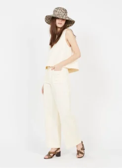 Soeur HARRY - Pantalon Large Taille Haute En Twill De Coton | Beige 14 Soeur HARRY - Pantalon Large Taille Haute En Twill De Coton | Beige -Soeur Soldes Boutique 3322341