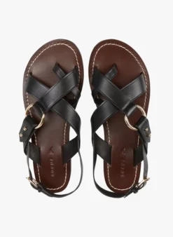 Soeur Sandales Plates En Cuir | Noir 11 Soeur Sandales Plates En Cuir | Noir -Soeur Soldes Boutique 3456431