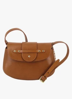 LE COURCY - Sac Bandoulière à Rabat En Cuir | Marron