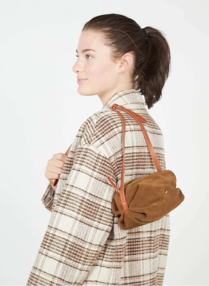 LE MINI SOHNA - Sac Bandoulière En Croute De Cuir | Marron 1 LE MINI SOHNA - Sac Bandoulière En Croute De Cuir | Marron