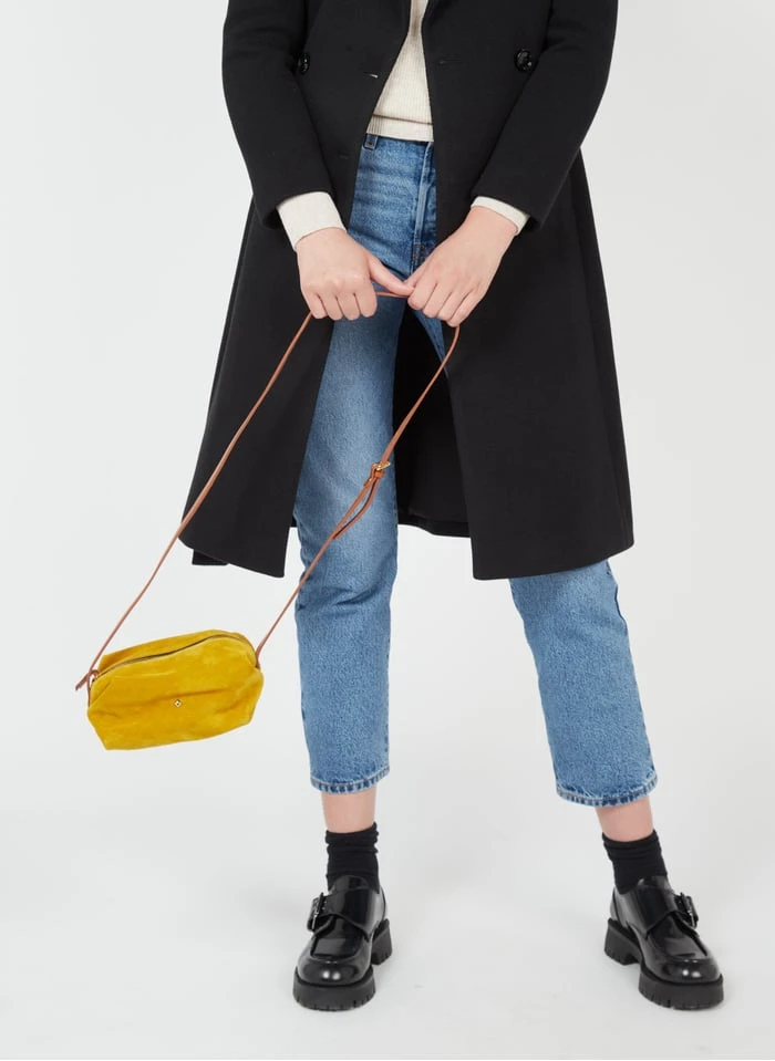 LE MINI SOHNA - Sac Bandoulière En Croute De Cuir | Jaune 2 LE MINI SOHNA - Sac Bandoulière En Croute De Cuir | Jaune – Image 2