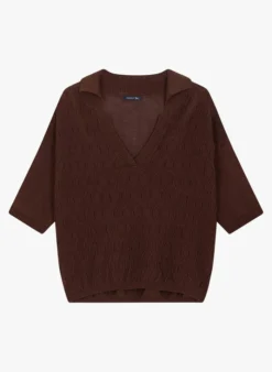 Soeur TILOUP - Pull Torsadé En Lin Et Coton | Marron -Soeur Soldes Boutique 3984859