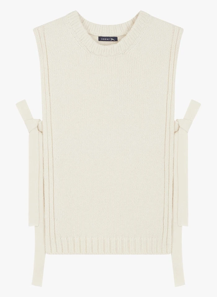 Soeur UZEL - Plastron En Laine | Beige 3 Soeur UZEL - Plastron En Laine | Beige – Image 3