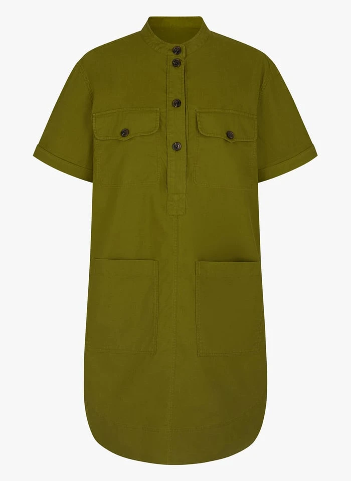 Soeur UNIQUE - Robe Courte En Coton Lavé | Vert 3 Soeur UNIQUE - Robe Courte En Coton Lavé | Vert – Image 3