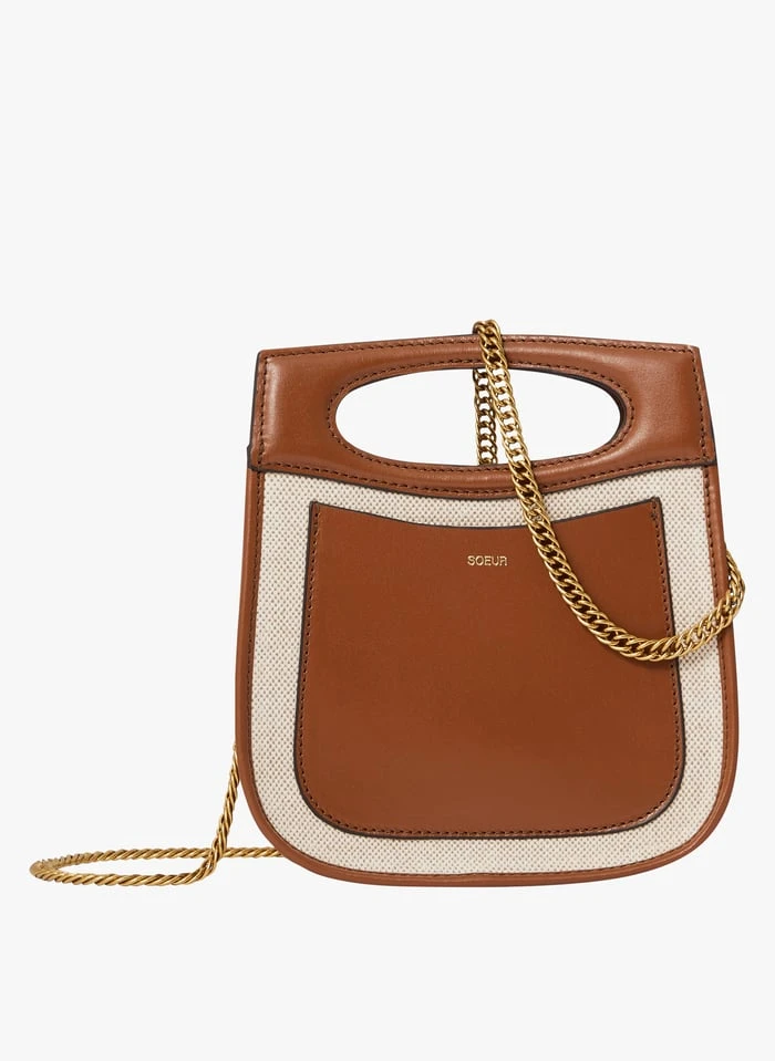 Soeur CHERI MINI - Mini Sac En Cuir Et Toile | Multicolore 1 Soeur CHERI MINI - Mini Sac En Cuir Et Toile | Multicolore