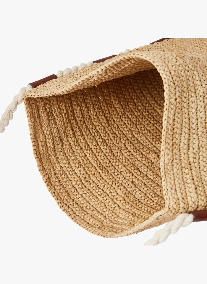 Soeur TINA - Grand Sac En Raphia Naturel | Noir 2 Soeur TINA - Grand Sac En Raphia Naturel | Noir – Image 2