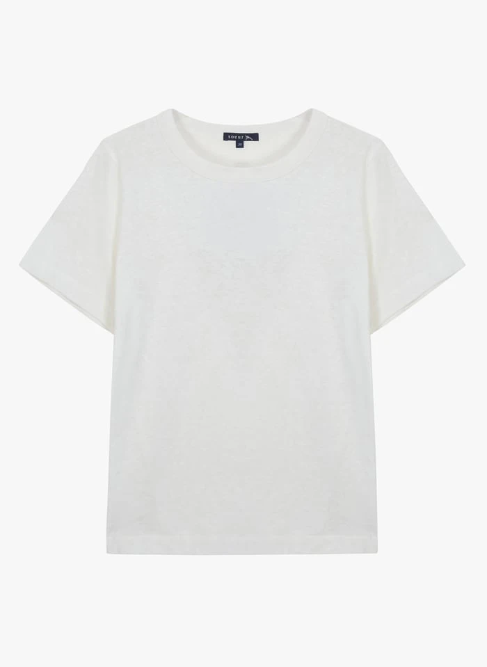 Soeur CYRIL - Tee-shirt Col Rond En Coton Mélangé | Blanc 3 Soeur CYRIL - Tee-shirt Col Rond En Coton Mélangé | Blanc – Image 3