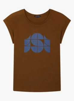 Soeur VALENTINA - Tee-shirt Col Rond Sérigraphié En Coton Mélangé | Marron 7 Soeur VALENTINA - Tee-shirt Col Rond Sérigraphié En Coton Mélangé | Marron -Soeur Soldes Boutique 3984911