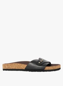 Soeur TREDICI - Mules Plates En Cuir | Noir