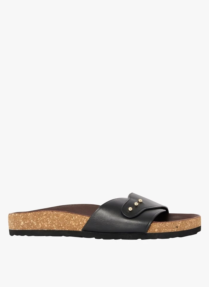 Soeur TREDICI - Mules Plates En Cuir | Noir 1 Soeur TREDICI - Mules Plates En Cuir | Noir