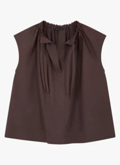 Soeur TANGER - Top En Popeline De Coton | Gris -Soeur Soldes Boutique 3985011