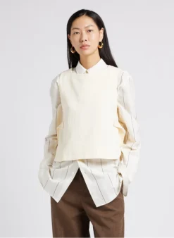 Soeur TISHKA - Top Col Rond En Toile De Coton | Beige 10 Soeur TISHKA - Top Col Rond En Toile De Coton | Beige -Soeur Soldes Boutique 4009703