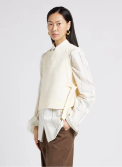 Soeur TISHKA - Top Col Rond En Toile De Coton | Beige 11 Soeur TISHKA - Top Col Rond En Toile De Coton | Beige -Soeur Soldes Boutique 4009704