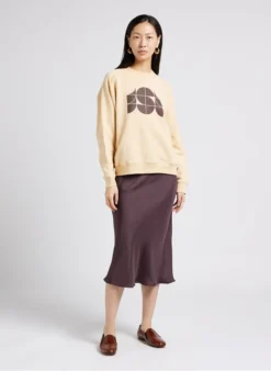 Soeur FEVER - Jupe Midi Fluide En Satin | Kaki -Soeur Soldes Boutique 4009727