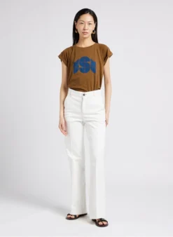 Soeur VALENTINA - Tee-shirt Col Rond Sérigraphié En Coton Mélangé | Marron 8 Soeur VALENTINA - Tee-shirt Col Rond Sérigraphié En Coton Mélangé | Marron -Soeur Soldes Boutique 4009756 1