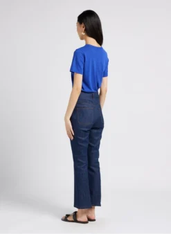 Soeur CYRIL - Tee-shirt Col Rond En Coton Mélangé | Bleu -Soeur Soldes Boutique 4009769