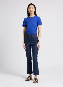 Soeur CYRIL - Tee-shirt Col Rond En Coton Mélangé | Bleu -Soeur Soldes Boutique 4009770
