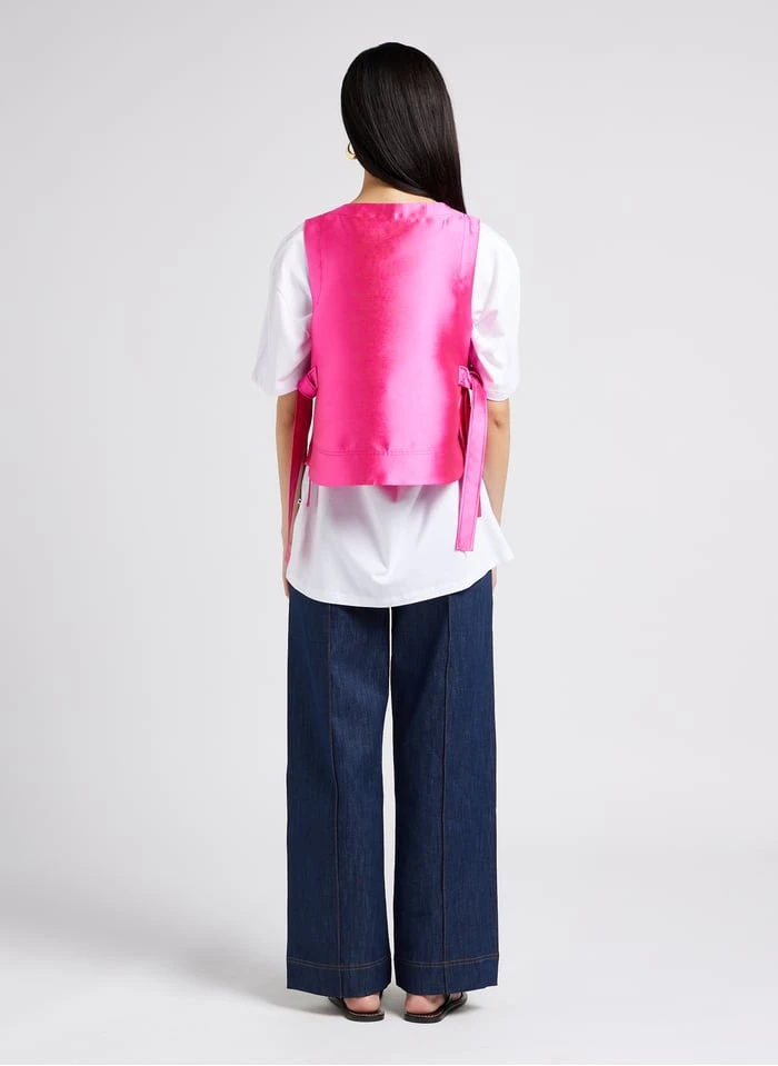 Soeur TISHKA - Top Sans Manches En Satin | Rose 6 Soeur TISHKA - Top Sans Manches En Satin | Rose – Image 6