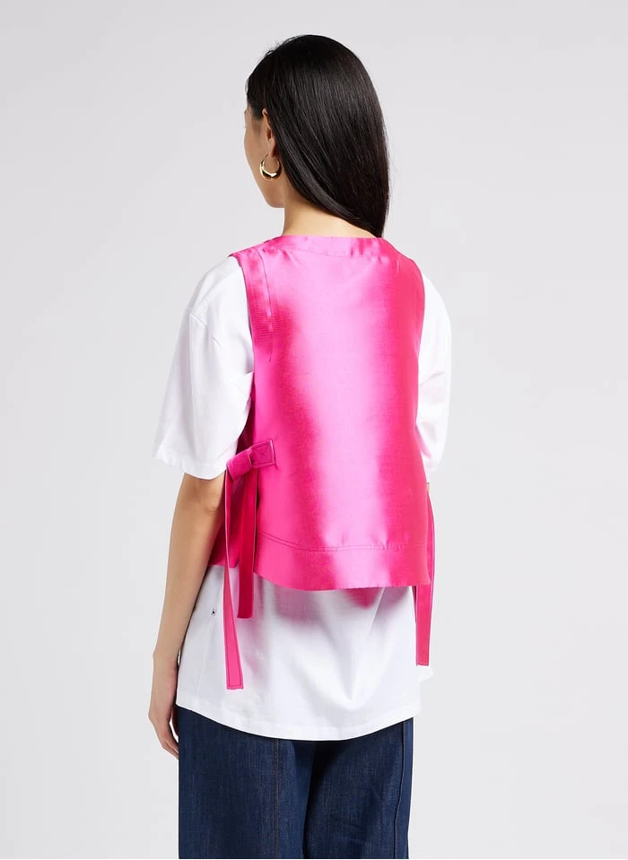 Soeur TISHKA - Top Sans Manches En Satin | Rose 2 Soeur TISHKA - Top Sans Manches En Satin | Rose – Image 2