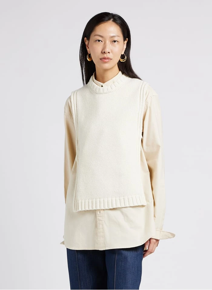 Soeur UZEL - Plastron En Laine | Beige 4 Soeur UZEL - Plastron En Laine | Beige – Image 4