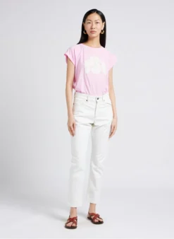 Soeur VALENTINA - Tee-shirt Col Rond Sérigraphié En Coton Mélangé | Rose 8 Soeur VALENTINA - Tee-shirt Col Rond Sérigraphié En Coton Mélangé | Rose -Soeur Soldes Boutique 4009813 1