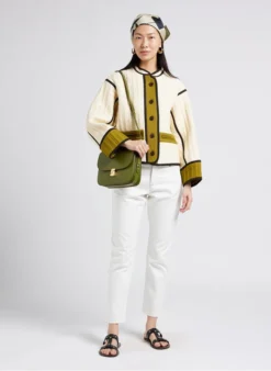 Soeur PATCHOULI - Veste Col Rond En Coton | Beige -Soeur Soldes Boutique 4009822 1