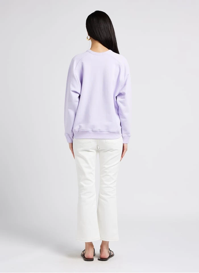 Soeur THIBAULT - Sweat Col Rond En Coton | Violet 5 Soeur THIBAULT - Sweat Col Rond En Coton | Violet – Image 5