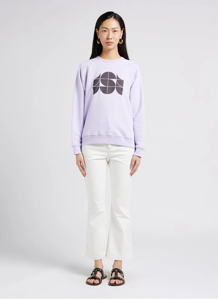 Soeur THIBAULT - Sweat Col Rond En Coton | Violet 4 Soeur THIBAULT - Sweat Col Rond En Coton | Violet – Image 4