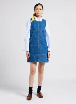 Soeur MITSOUKO - Robe Courte En Coton Denim | Jean Délavé