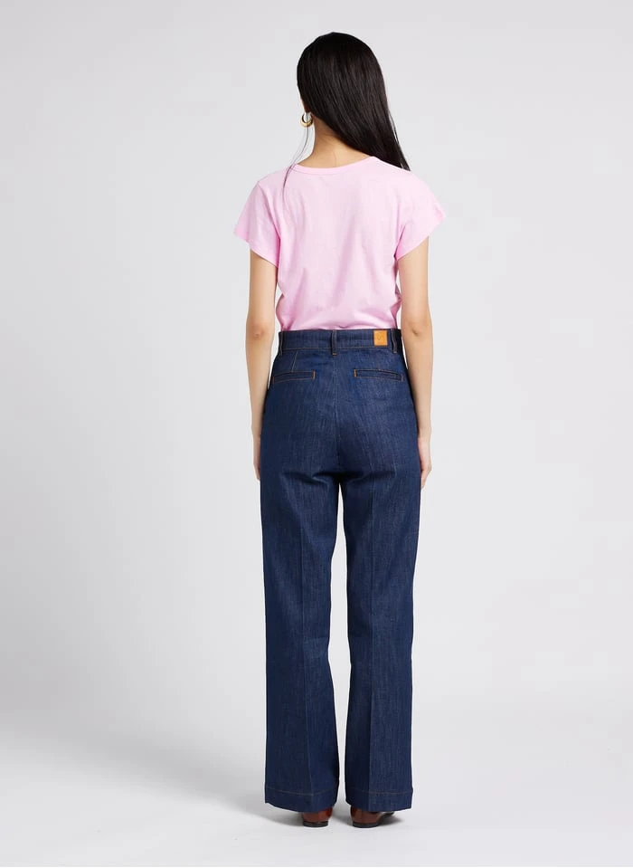 Soeur DOMINIQUE - Tee-shirt Col V En Coton Mélangé | Rose 5 Soeur DOMINIQUE - Tee-shirt Col V En Coton Mélangé | Rose – Image 5