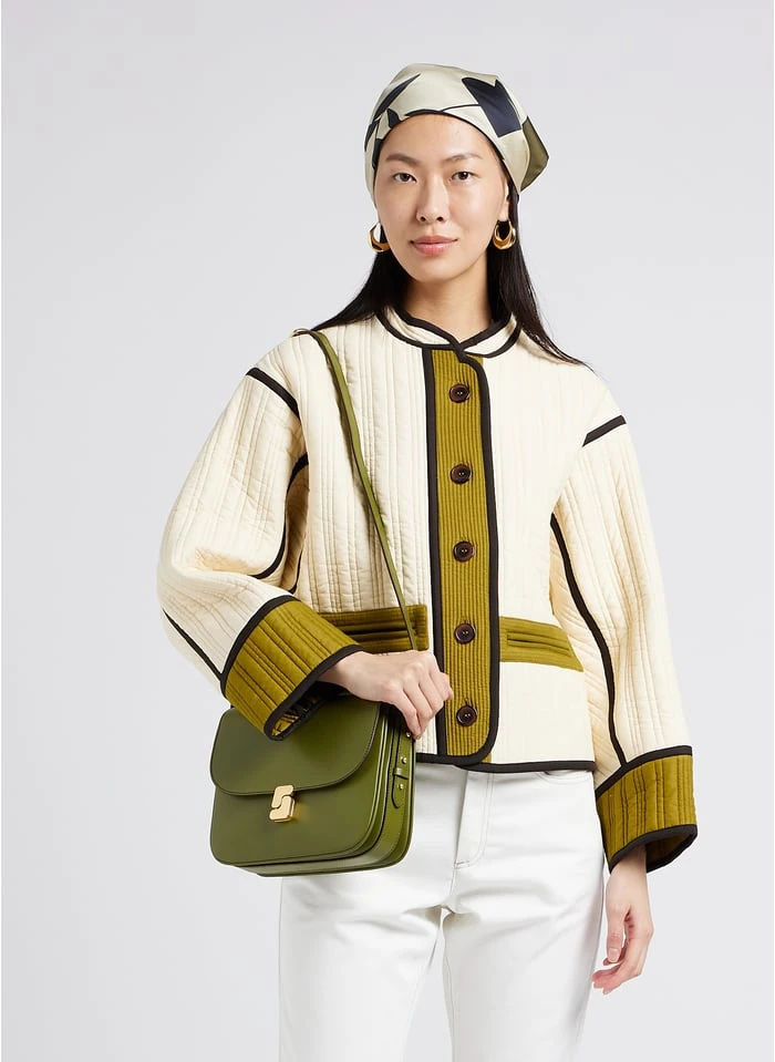 Soeur BELLISSIMA MAXI - Sac Bandoulière En Cuir Glacé | Vert 2 Soeur BELLISSIMA MAXI - Sac Bandoulière En Cuir Glacé | Vert – Image 2