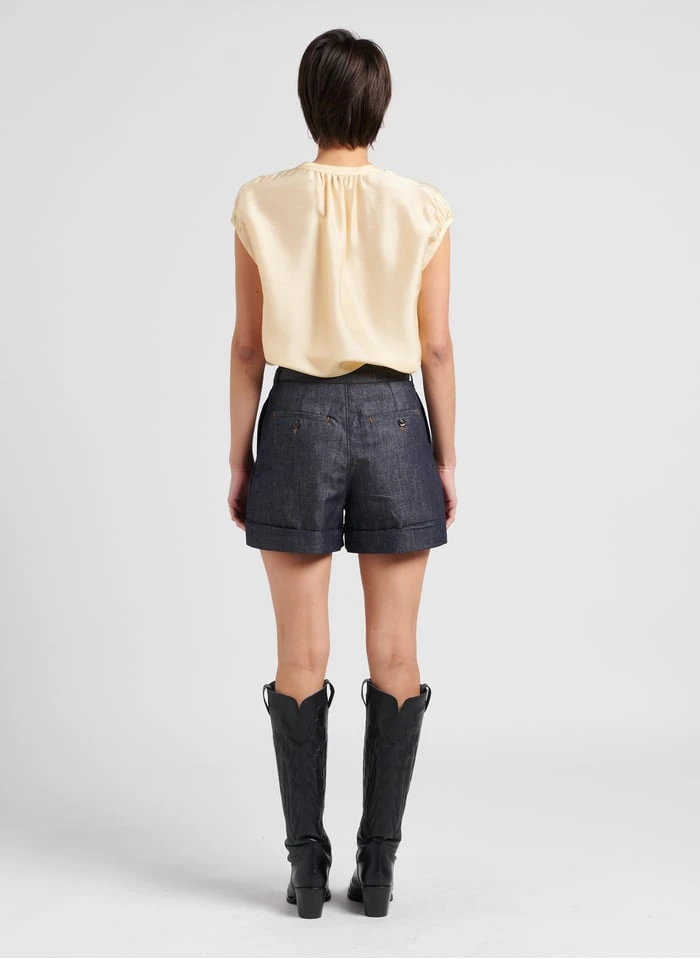 Soeur UOMO - Short Large En Coton Denim | Jean Brut 5 Soeur UOMO - Short Large En Coton Denim | Jean Brut – Image 5