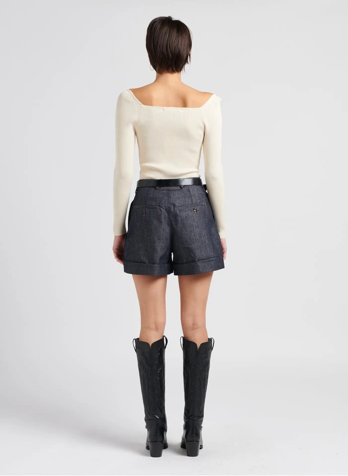 Soeur UOMO - Short Large En Coton Denim | Jean Brut 7 Soeur UOMO - Short Large En Coton Denim | Jean Brut – Image 7