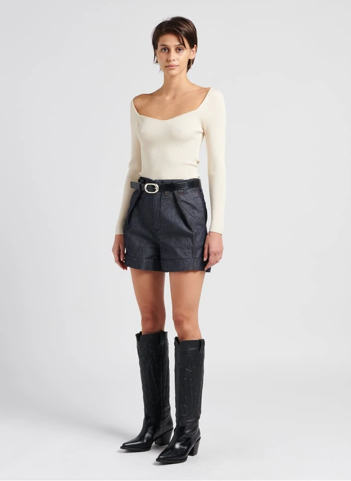 Soeur UOMO - Short Large En Coton Denim | Jean Brut 8 Soeur UOMO - Short Large En Coton Denim | Jean Brut – Image 8