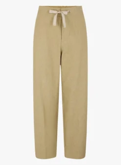 Soeur SARAJEVO - Pantalon Droit Chiné En Lin | Beige -Soeur Soldes Boutique 4036143
