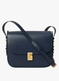 Soeur BELLISSIMA MAXI - Sac Bandoulière En Cuir Glacé | Bleu
