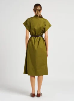 Soeur MARTINIQUE - Robe Midi En Popeline De Coton | Vert -Soeur Soldes Boutique 4043815