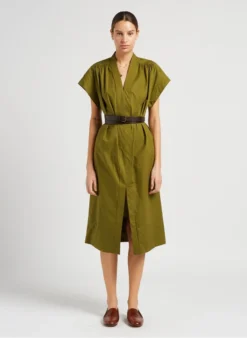 Soeur MARTINIQUE - Robe Midi En Popeline De Coton | Vert