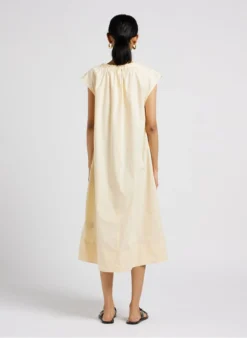 Soeur TAMARIS - Robe Midi En Popeline De Coton | Beige -Soeur Soldes Boutique 4043908