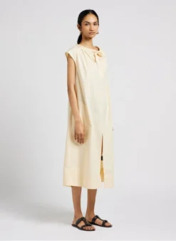 Soeur TAMARIS - Robe Midi En Popeline De Coton | Beige -Soeur Soldes Boutique 4043911