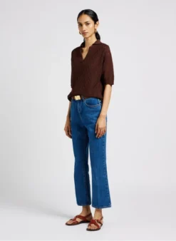Soeur TILOUP - Pull Torsadé En Lin Et Coton | Marron -Soeur Soldes Boutique 4044059
