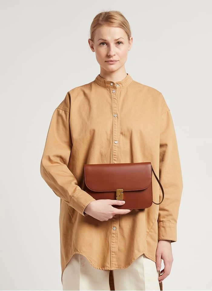 Soeur PALOMA - Pochette En Cuir Glacé | Marron 2 Soeur PALOMA - Pochette En Cuir Glacé | Marron – Image 2