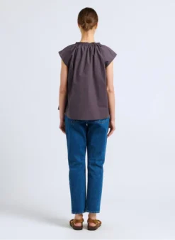 Soeur TANGER - Top En Popeline De Coton | Gris -Soeur Soldes Boutique 4092338