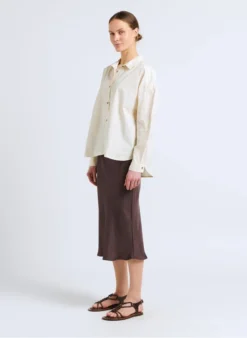 Soeur FEVER - Jupe Midi Fluide En Satin | Gris 12 Soeur FEVER - Jupe Midi Fluide En Satin | Gris -Soeur Soldes Boutique 4092373