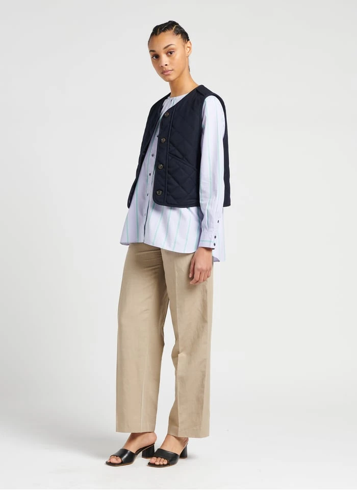 Soeur ULLA - Gilet En Gabardine De Laine | Bleu 4 Soeur ULLA - Gilet En Gabardine De Laine | Bleu – Image 4