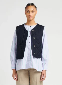 Soeur ULLA - Gilet En Gabardine De Laine | Bleu